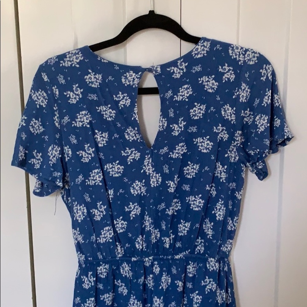 BLUE FLORAL PRINT ROMPER - Picture 3 of 4